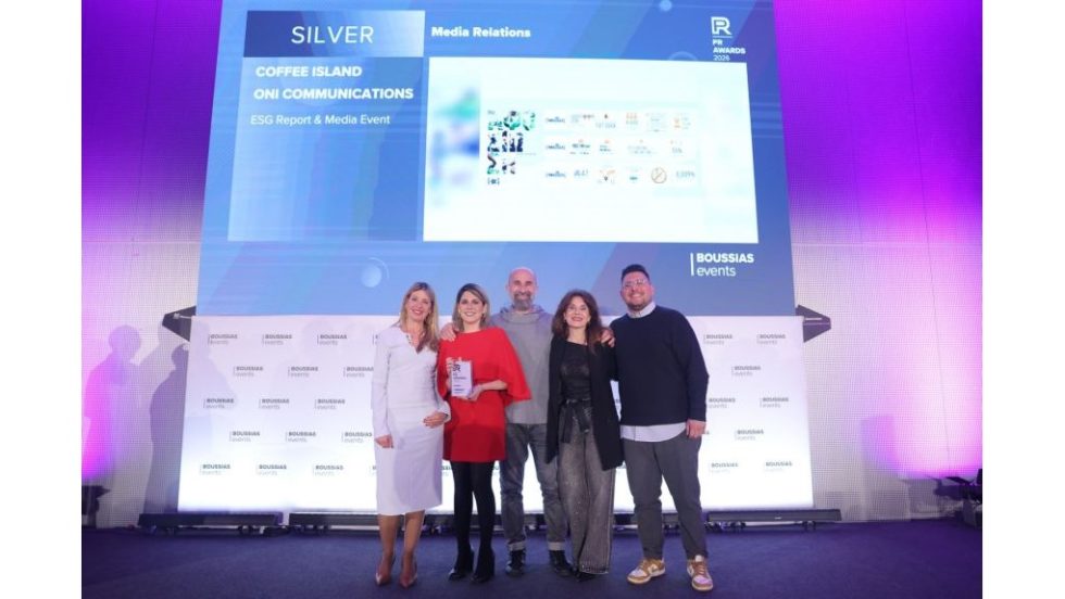 SILVER διάκριση για την Oni Communications και την Coffee Island στα PR Awards για το ESG Media Event